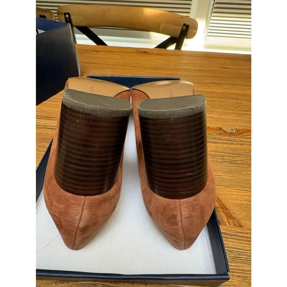 Adrienne Vittadini Rust Suede Round-Toe Pumps